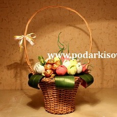 Корзина тюльпанов "Радость"